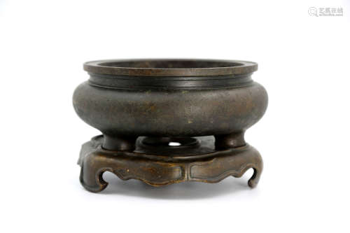Chinese Early Qing Dynasty Copper Stove