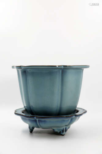 Chinese Set Of  Song Dynasty Jun Kiln Porcelain Vessel