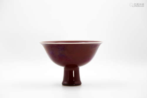 Chinese Ming Dynasty Porcelain Stem Bowl