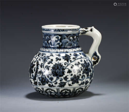 CHINESE BLUE AND WHITE PORCELAIN FlOWER JAR