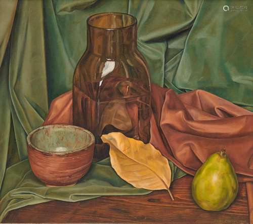 LUIGI LUCIONI, (American, 1900-1988), Greens and Brown, 1964, oil on canvas, 16 x 18 in., frame: 25 1/2 x 27 1/2 in.