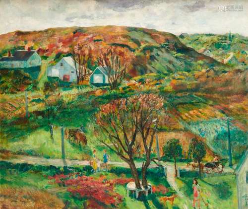 HELEN SAWYER, (American, 1900-1999), Pamet Hills, North Truro, oil on canvas, 36 x 42 in., frame: 45 x 51 in.