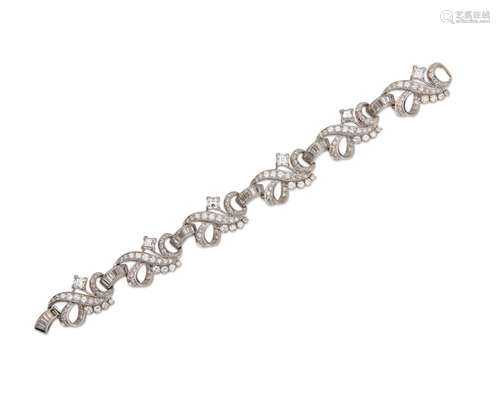 WASLIKOFF & SONS Platinum and Diamond Bracelet