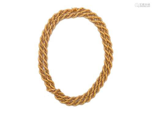 18K Gold Rope Necklace