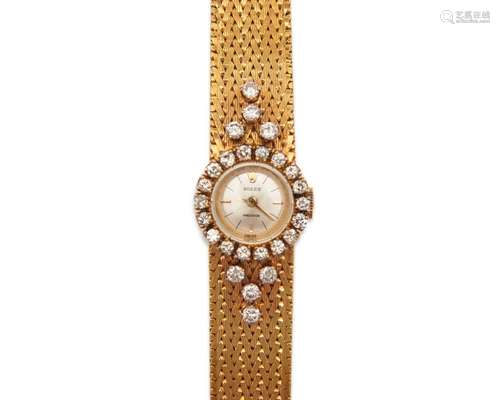 ROLEX 18K Gold and Diamond Wristwatch