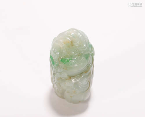 Green Jade Ornament from Qing