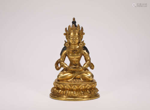 The Buddha Statue of immeasurable life from Qing