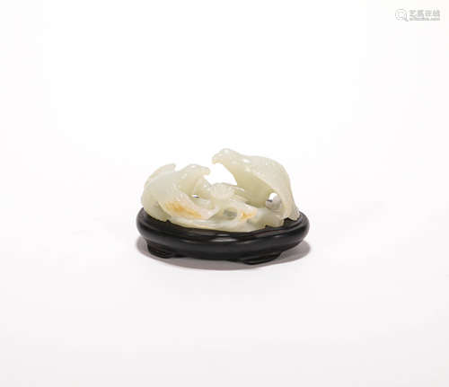 HeTian Jade Ornament of two Birds from Qing