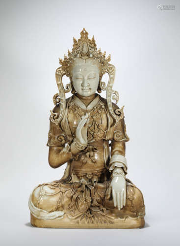 White  Porcelain Buddha Statue from Qing