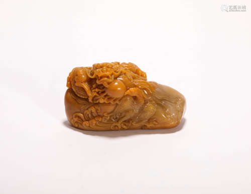 Yellow Stone Seal from Qing