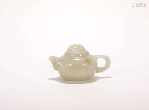 HeTian Jade Tea Pot from Qing