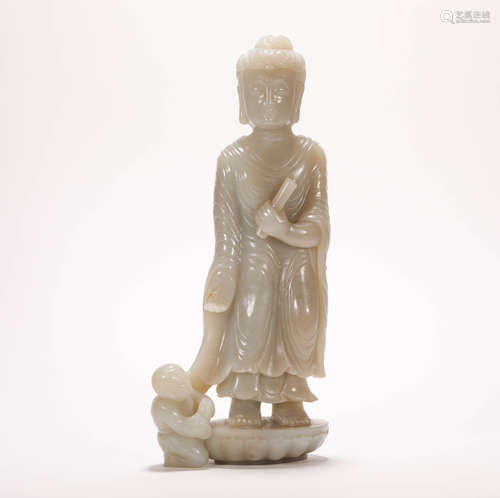 HeTian Jade of Songzi Avalokitesvara from Qing