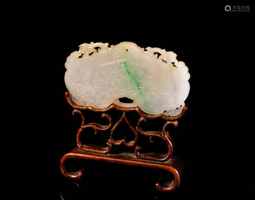 Green Jade Ornament from Qing