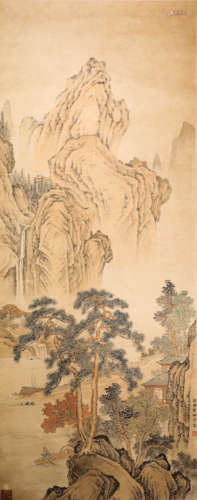 LiuSongNian ink and wash painting (silk scroll vertical shaft)