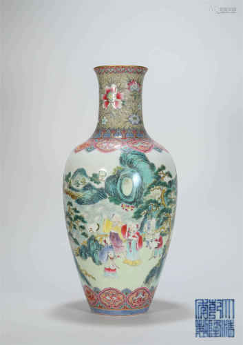 Pink Glazed Floral Vese from Qing