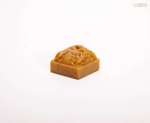 Yellow Stone Seal from Qing