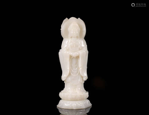 HeTIan Jade three parts Buddha from Qing