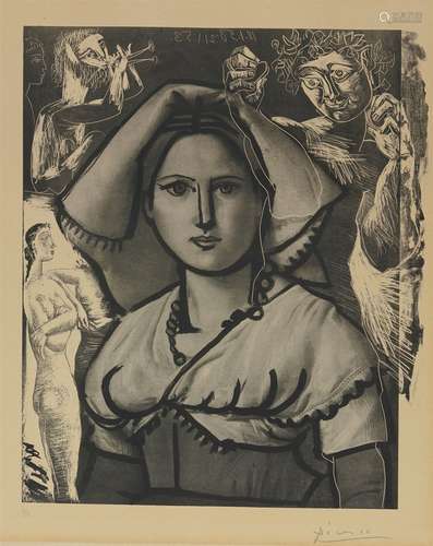 Pablo PicassoL'Italienne (d'après le tableau de Victor Orsel)