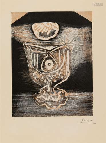 Pablo PicassoLa verre sous la lampe