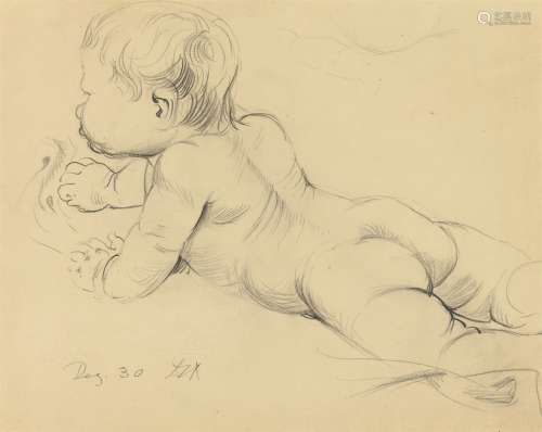 Otto DixAuf dem Bauch liegender Säugling