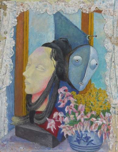 Marie VassilieffStill Life with Masks in a Window