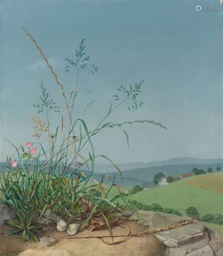 Herbert BöttgerSommerliche Landschaft mit blühenden Gräsern