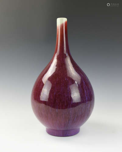 Large Chinese Flambe Glazed Vase 20th C.