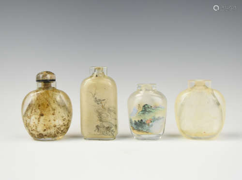 Group of Chinese Glass Snuff Bottle, 19-20th C.