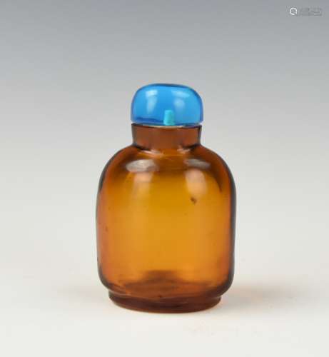Chinese Brown Glass Snuff Bottle,19th C.