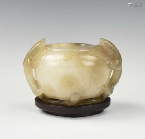 Chinese 'Chilong' Agate Washer, Late Qing D.
