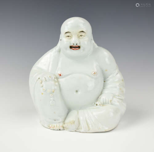 Chinese Porcelain White Glazed Buddha, ROC Period