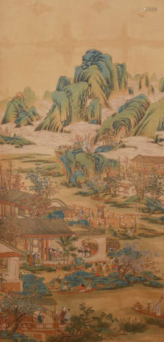 Qing Dynasty  Painting of Friends