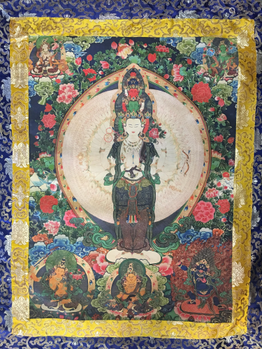 Chinese Thangka of Avalokitesvara on Silk