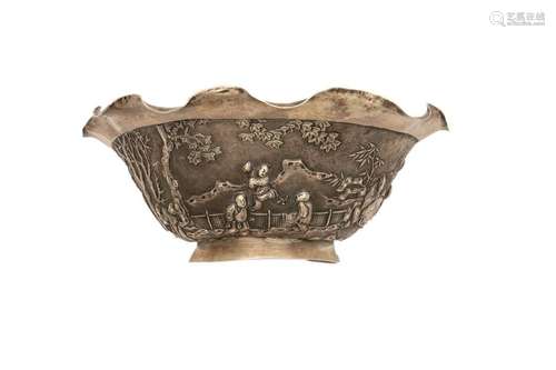 CHINESE SILVER EXPORT BASKET BY KWONG MAN SHING \nA…