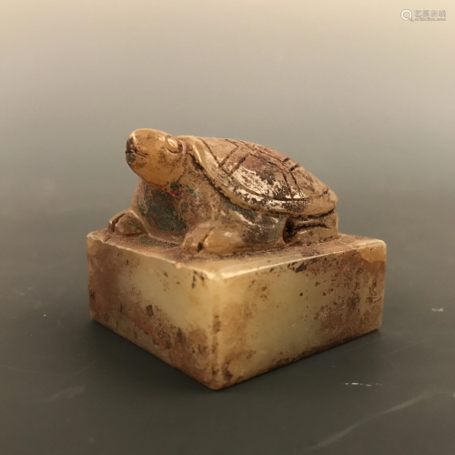 Chinese Archaic Jade Turtle Seal