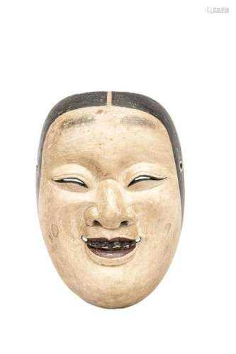 MASK OF THE NOH THEATER OR KYOGEN THEATER WITH A F…