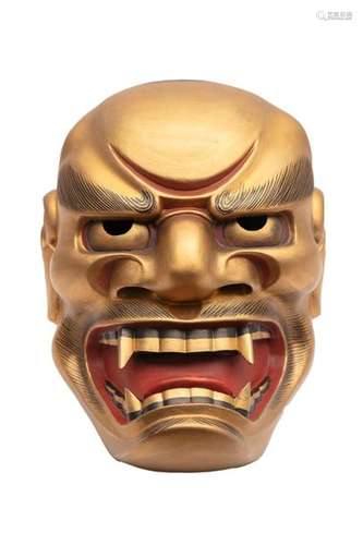 WOODEN NOH THEATRE MASK OF THE SHISHIGUCHI TYPE \nJ…