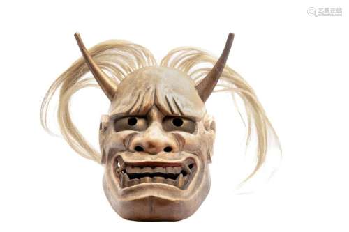WOODEN NOH THEATRE MASK OF THE HANNYA TYPE \nJapan,…