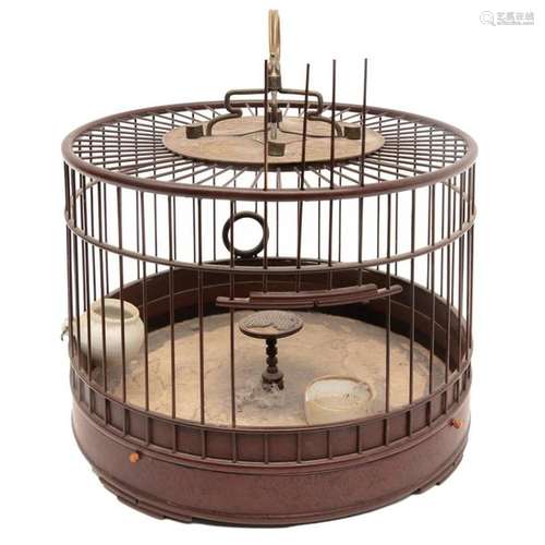 BIRDCAGE IN WOOD AND LACQUERED BAMBOO \nChina, Late…