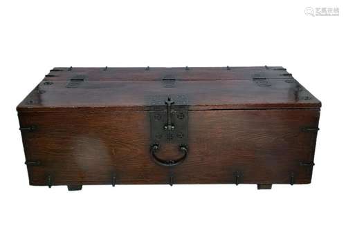 BIG WOODEN MONEY CHEST, DONKWE \nKorea, Yi Dynasty …