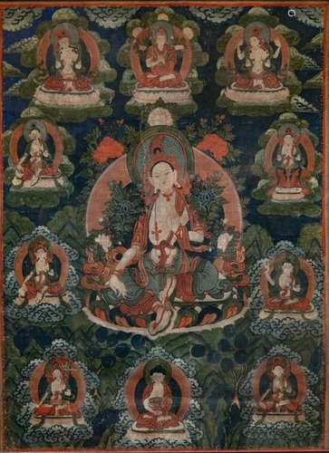 THANGKA IN EFFIGY OF WHITE TARA \nTibet, circa 1900…