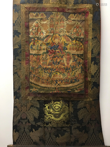 Chinese Hanging Scroll Thangka of Padmas…