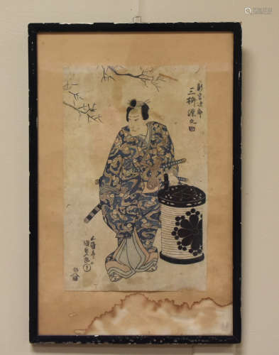 Japanese Woodblock Painting, 200th C.