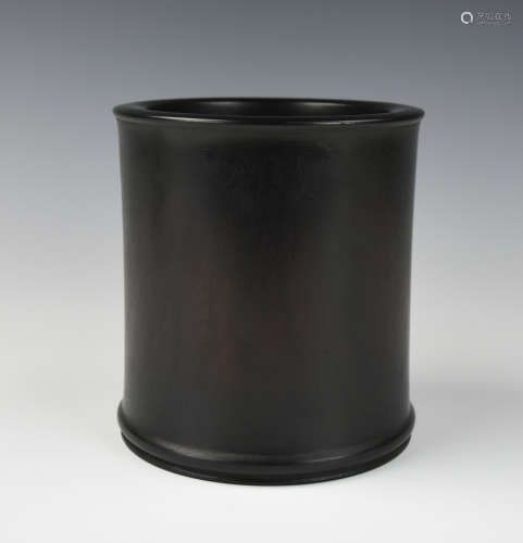 Fine Chinese Zitan Brushpot, Qing Dynasty