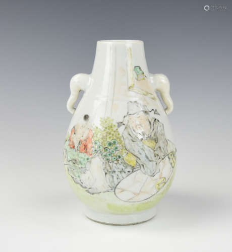 Small Chinese Qianjiang Glazed Vase, 20th C.