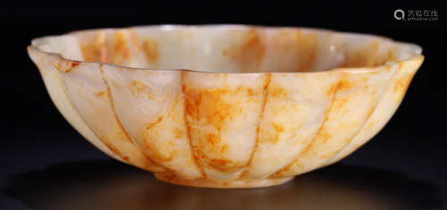 A HETIAN JADE CARVED BOWL