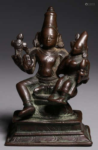 A SWAT STYLE COPPER CASTED BUDDHA STATUE