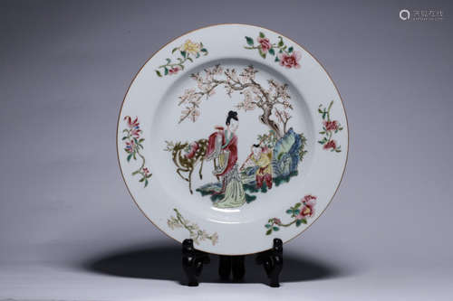 CHINESE FAMILLE ROSE PLATE