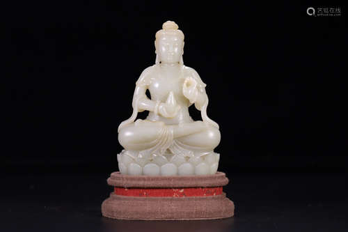 CHIENSE CARVED HETIAN JADE BUDDHA