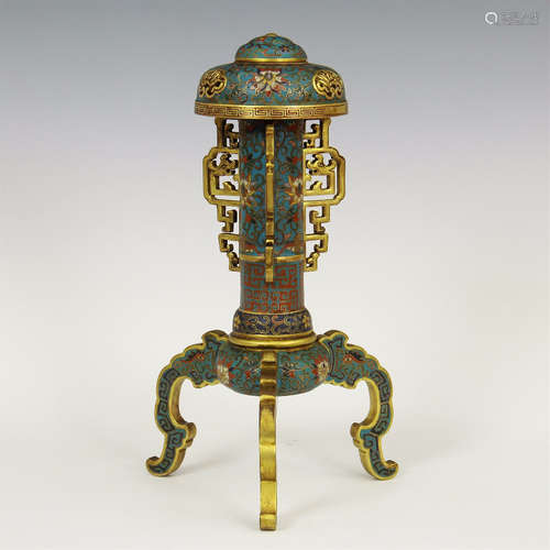 CHINESE CLOISONNE STAND